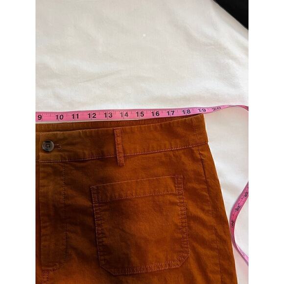 J.Crew Factory Women's High-rise patch-pocket wide-leg pant Burnt Sienna Size 34 - Picture 8 of 10